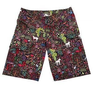 Shredly Littles Shorts Tina Size 6 Black MTB Unicorn Whimsical Made in USA Artsy